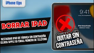 😱Cómo formatear un ipad sin contraseña de iCloudApple ID  Borrar iPad por completo💯2024✔️iPadOS 18 [upl. by Elsa]