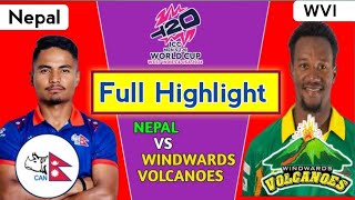 Highlight  Nepal VS Windward Islands T20 Crickets  Full Highlight  Windwards Vs Nepal Highlight [upl. by Pasadis]