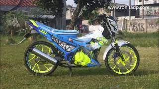 PENGECATAN FULL BODY SUZUKI SATRIA body velg jok dll [upl. by Casanova]