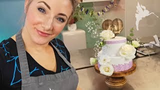 Hochzeitstorte MakingOf  Torte zur Hochzeit ohne Butter und Sahne  Cupcakes Macarons  Kuchenfee [upl. by Nywroc]