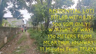 vlog 572 RESIDENTIAL LOT 500 SQMMONCADA TARLAC150 METERS FROM MCARTHUR HIGHWAY [upl. by Genisia]