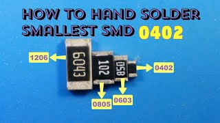 Andonstar How to Hand Solder 0402 Smallest SMTSMD Resistor Components 0402 smd [upl. by Havener253]