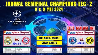 Jadwal Semifinal Liga Champions Leg 2  REAL MADRID vs MUNCHEN  PSG vs DORTMUND  UCL 2024 [upl. by Rizas]