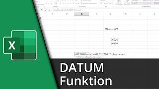 Excel Datum Funktion  DATUM ✅ Tutorial [upl. by Htebilil]