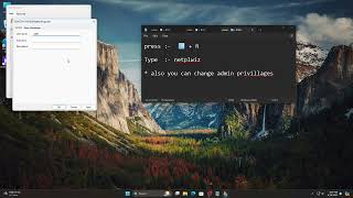 Windows User Name change  netplwiz  windows 781011  Admin privillages change  User name [upl. by Eelanna534]
