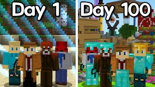 100 Days in a 100 by 100 Minecraft World [upl. by Seniag852]