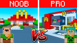 NOOB vs PRO MODERN MCDONALDS HOUSE BUILD CHALLENGE in Minecraft [upl. by Toy827]