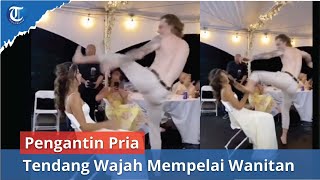 Pengantin Pria Tendang Wajah Mempelai Wanita di Pesta Pernikahan [upl. by Viva]