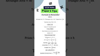 GCSE Maths Resits Paper 1 Tips and Must Know Formulas maths gcse gcsemaths revision stem [upl. by Hermann]