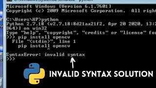 Solution of invalid syntax problem in python [upl. by Esyla]