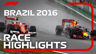 2016 Brazilian Grand Prix Race Highlights [upl. by Nylanej]