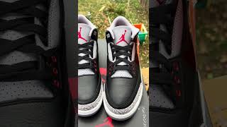 Air Jordan 3 Retro Black Cement review full family size run [upl. by Nappy350]