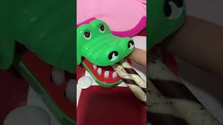 Crocodile eating wafer sticks short shortyoutubevideo [upl. by Godber91]