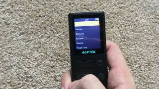 AGPTEK A22 MP3 Player Setup [upl. by Hoopes]