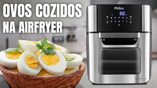 Como Fazer Ovos Cozidos na Airfryer Sem Água cortes [upl. by Yeslek]