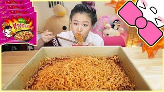 4X SPICY MALA FIRE NOODLE CHALLENGE [upl. by Allit934]