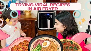 Trying viral recipes in air fryer How to use Air fryer  Daily vlog [upl. by Halullat]