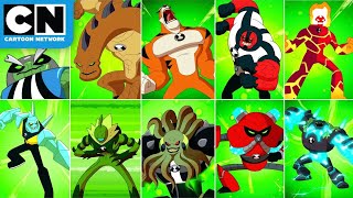 Every Ben Alien Transformation  Ben 10  Cartoon Network [upl. by Razaele]