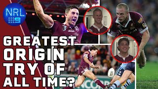 QLD Maroons reveal what Origin try they think is the GREATEST of alltime  NRL on Nine [upl. by Eenat124]