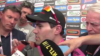 Tom Dumoulin  postrace interview  Stage 16  Tour of Italy  Giro dItalia 2017 [upl. by Aicyla]