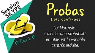 Loi normale  Calculer une probabilité en utilisant la variable centrée réduite [upl. by Adnamas363]