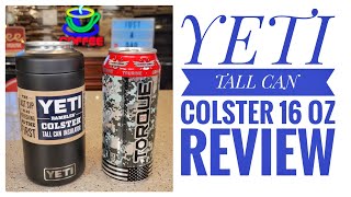 Review YETI Rambler 16 oz Colster Tall Can Insulator Cozy TallBoys [upl. by Yelra]