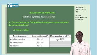 Sciences physiques Terminale  Acides carboxyliques et dérivés correction dexercices [upl. by Ardnuasak]