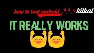 HOW TO ROOT ANDROID 442 KITKAT IT REALLY WORKS [upl. by Hofmann]