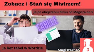 🎓 5 Szybkich Wskazówek Twórz Profesjonalne Tabele w Wordzie 🎓 [upl. by Holmen]