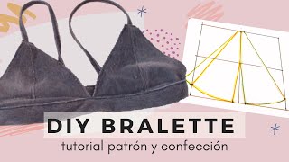 ¿Cómo hacer un BRALETTE  tutorial de PATRÓN y costura [upl. by Chinua]