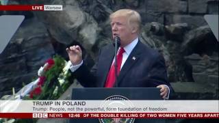 President Donald Trump Visits Poland As A Rockstar [upl. by Bowes]