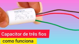 Capacitor de 3 fios e suas cores como funciona [upl. by Philbrook]