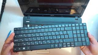 Acer E1531  Replace the Keyboard  Remove and Change keyboard [upl. by Nosreg581]