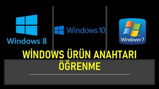 Windows ürün anahtarı görme  Windows 7 Windows 10 Windows 11  Programsız veya Programlı [upl. by Eulau133]