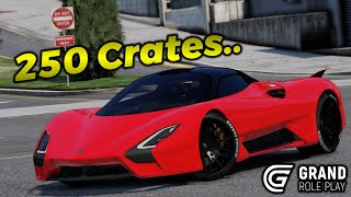 Opening 250 SSC Tuatara Crates in Grand RP  Can We Win it [upl. by Timus]