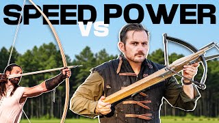 600lb Medieval Crossbow VS 165lb English Warbow [upl. by Jegar708]