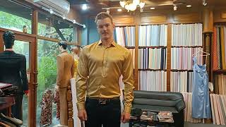 tailored shirt happycustomer tailor customtailored tailoredclothing bespoke [upl. by Angelina]