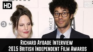 Richard Ayoade amp Lydia Fox Interview  The 2015 British Independent Film Awards [upl. by Eerbua]