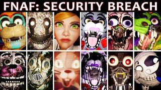 FNAF Security Breach  All Jumpscares Complete amp Rearrange [upl. by Prima921]