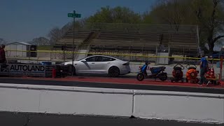 Tesla Model S Plaid 14 Mile Run Byron Dragway 042124 [upl. by Hanimay174]