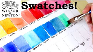 Winsor amp Newton Watercolor swatches [upl. by Ytsirk]