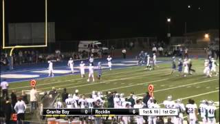 Rocklin QB Logan Webb 30 Yard TD Pass to Spencer Gregg [upl. by Sukramal]