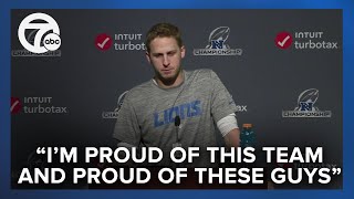 Jared Goff speaks after the Lions NFC Championship loss to the 49ers [upl. by Gomez]