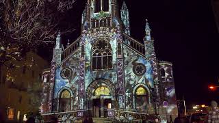 SPECTACLE DE LUMIERE Eglise Sainte Eugénie Biarritz [upl. by Rehotsirk]