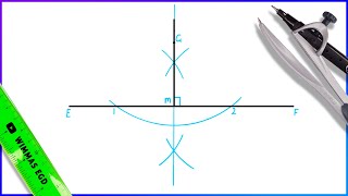 Constructing the perpendicular bisector of a line segment [upl. by Yeleek]