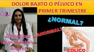 DOLOR PELVICO o DOLOR BAJITO en PRIMER TRIMESTRE POR GINECOLOGA DIANA ALVAREZ [upl. by Lombardi]