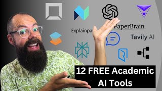 2024 Twelve Best FREE AI tools for Academic Research and Researchers [upl. by Enibas]