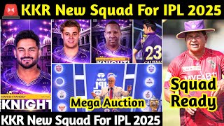 IPL 2025 Kolkata Knight Riders KKR Team New Playing XI amp Squad for IPL 2025 KKR Playing XI Squad [upl. by Heger]