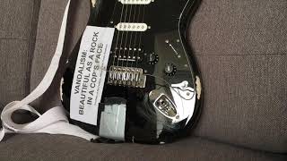 Kurt Cobain Vandalism Strat ROAD WORN Relic Replica NIRVANA guitar Seymour Duncan TB4 [upl. by Attenyw]