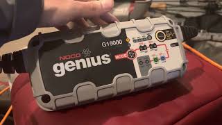 Onboard Boat Battery charger Noco Genius G15000 Review [upl. by Hitt54]